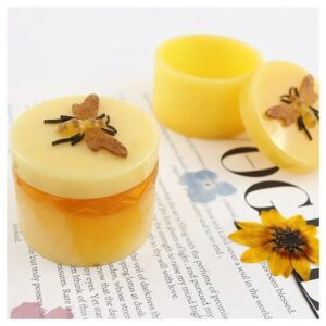 tarros de miel con abeja realizado con yeso o resina