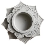 Molde de silicona porta vela loto mandala para velas de té