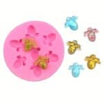 Molde de silicona mini abejas para resina y decoración
