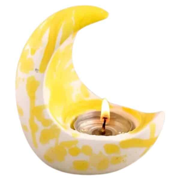 porta vela media luna