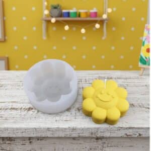 Molde de silicona en forma de girasol alegre