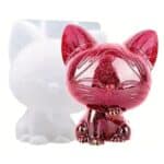 Molde de silicona gato sentado 3D