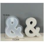 Molde de silicona porta vela símbolo & (ampersand)