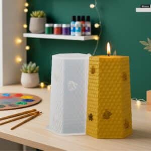 Molde de silicona en forma de panal de abejas hexagonal