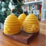 Molde de silicona colmena con abejas para velas
