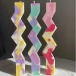 Molde de silicona vela zig zag alta