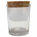 Frasco transparente con tapa de corcho para velas 100 ml