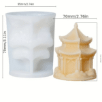 Molde de silicona pagoda oriental para velas