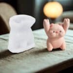 Molde de silicona chanchito porta tarjetas con ranura