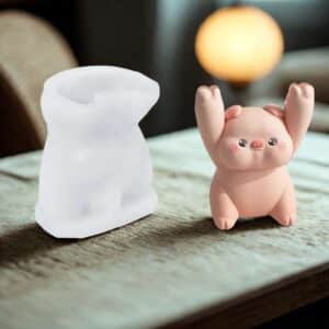 Molde de silicona chanchito para velas