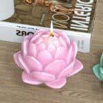 Molde de silicona flor de loto para velas