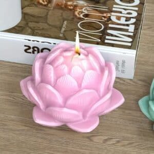 Molde de silicona flor de loto para velas
