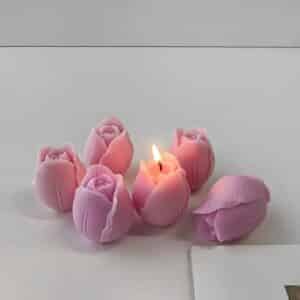 Molde de silicona flor tulipán para velas