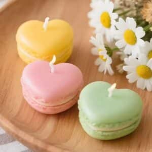 molde de silicona en forma de macaron corazón