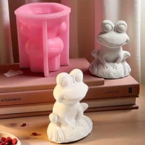 Molde de Silicona Rana sobre roca para Velas