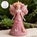 Molde de silicona hada con alas y mariposas para velas