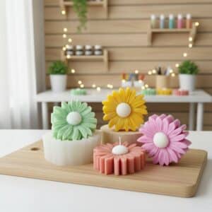 Molde de Silicona Flor Crisantemo para Velas