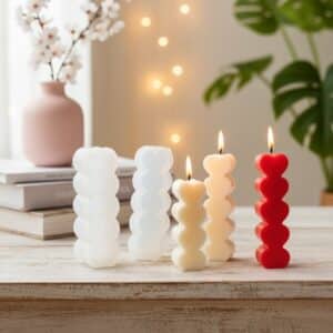 Molde de Silicona Corazones Apilados para Velas