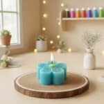 Molde de silicona flor redonda para velas